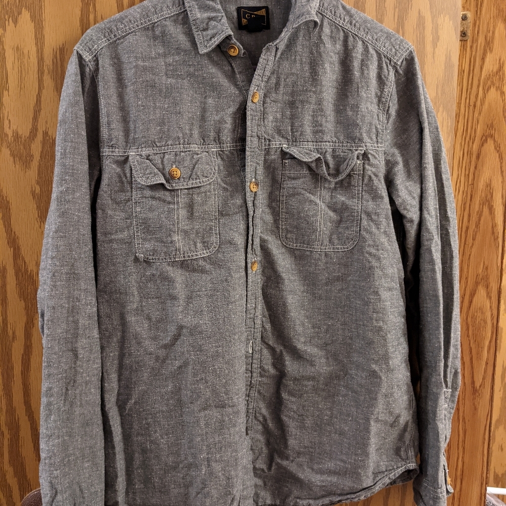 Urban Outfitters CPO Gray Pilled Western Shirt